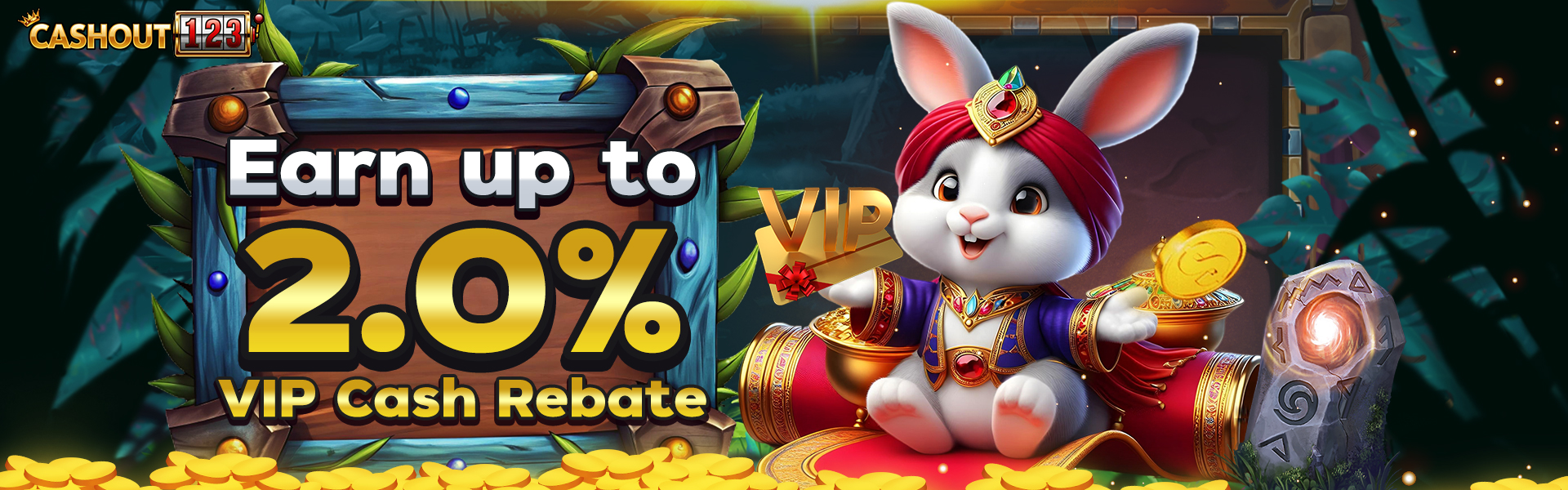 Higher Rebate Rewards at Cashout123 Online Casino